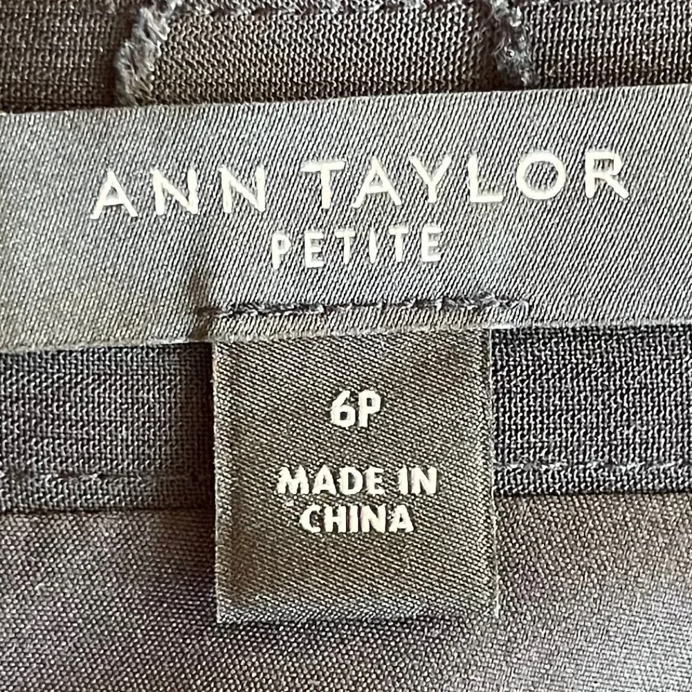 Ann Taylor Black Clip Dot Full Circle Chiffon Skirt Petite ‎ Size 6P - Picture 9 of 11